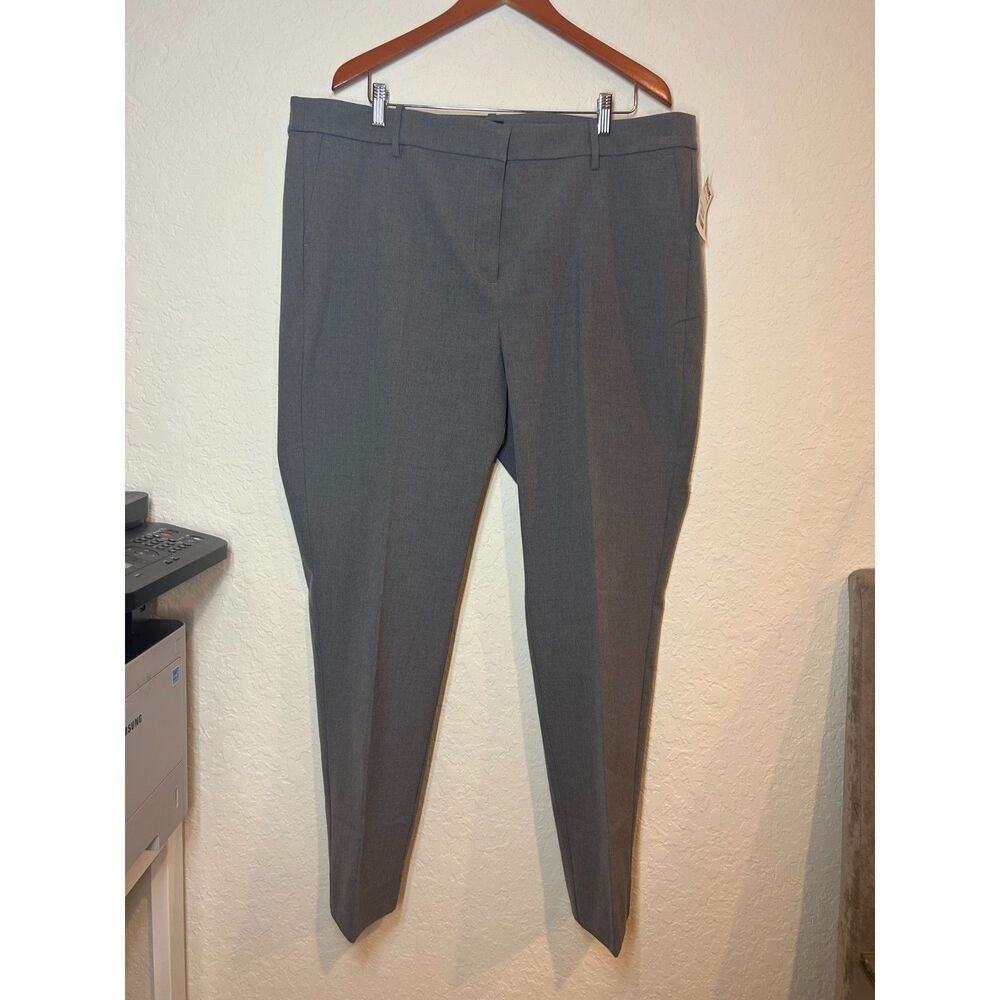 NWT J.Crew Factory Women’s 20 Gray Slim Fit Full Length Trouser Pants